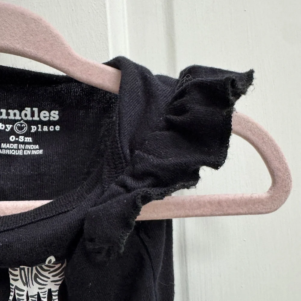 Bundles Baby Place 0-3M Girls Black Zebra I Love My Mommy Onesie Bodysuit